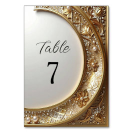 Golden Ornate Frame Table Number Bordsnummer