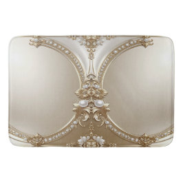 Golden Ornate Frame with Pearls Bath Mat Badrumsmatta