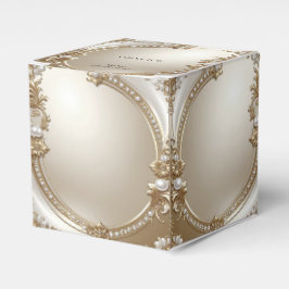 Golden Ornate Frame with Pearls Favor Box Presentaskar