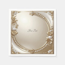 Golden Ornate Frame with Pearls