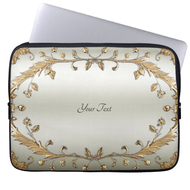 Golden Ornate Laptop sleeve (Framsidan)