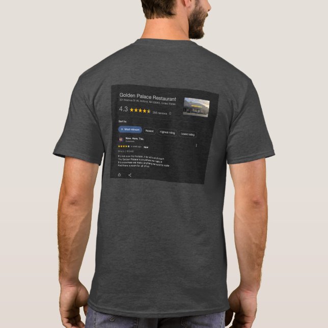 Golden Palace T Shirt (Baksida)