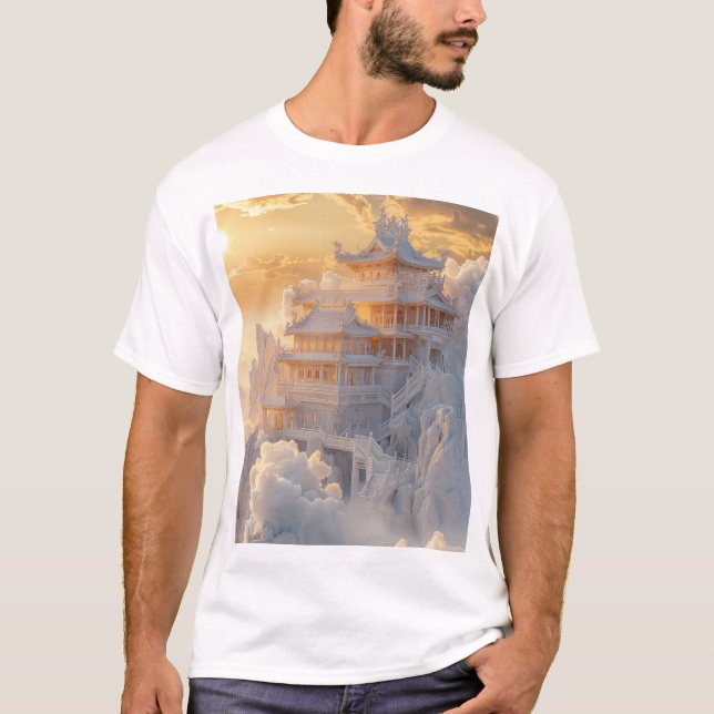 Golden Palace White Jade Oriental T-Shirt (Framsida)