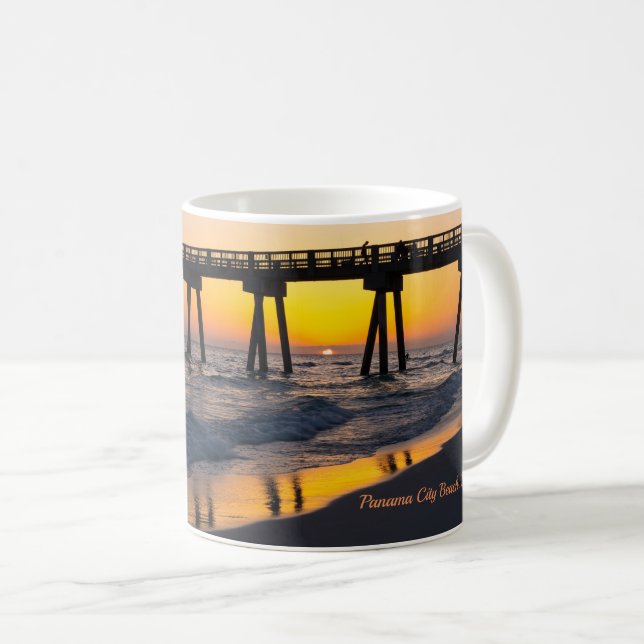 Golden Panama City Beach Sunset Reflection Mugg (Framsida höger)