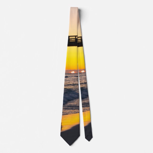 Golden Panama City Beach Sunset Reflection Tie Slips (Framsida)