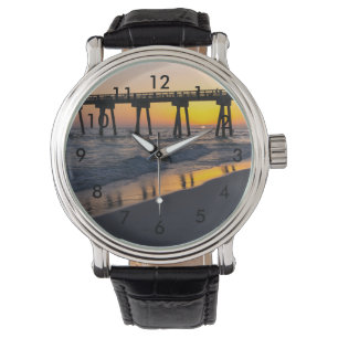 Golden Panama City Beach Sunset Reflection Watch Armbandsur