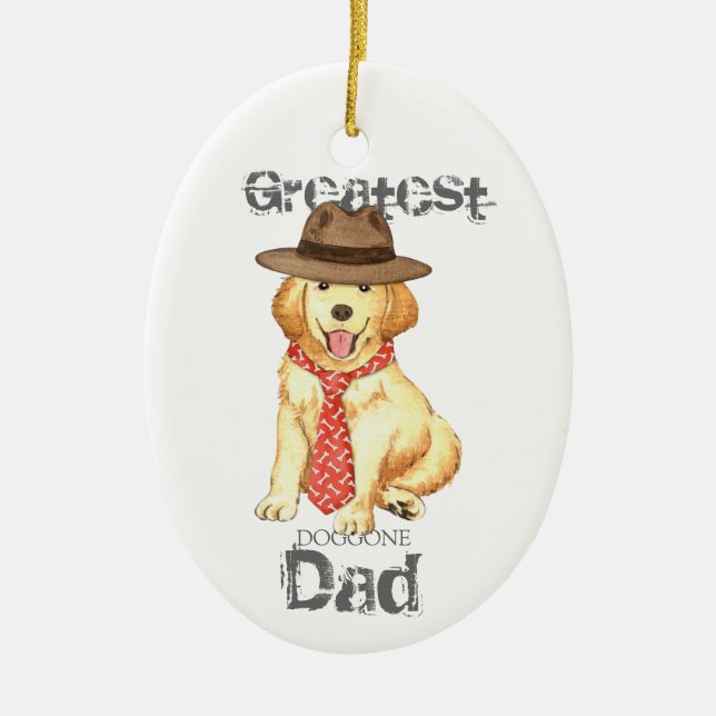 Golden Pappa Ceramic Ornament (Framsidan)