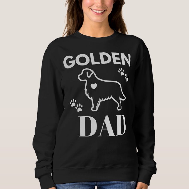 Golden Pappa Vector Golden Retriever T Shirt (Framsida)