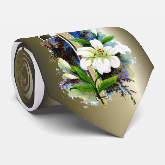 Golden Påsk Kor och White Lilly Flowers Slips (Rullad)