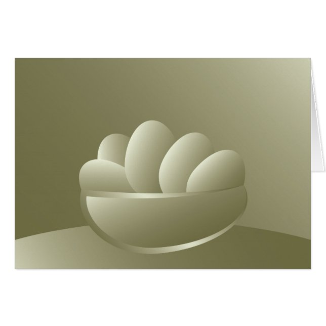 Golden Påskäggs Hälsningskort (Framsidan Horizontal)