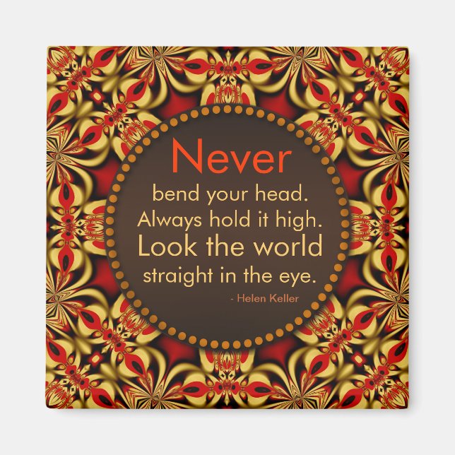 Golden Passion Motivering Quote Magnet (Framsidan)