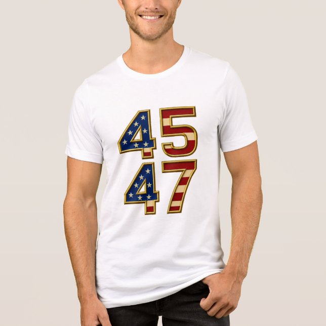 Golden Patriot Power - 45 och 47 feta USA T-Shirt (Framsida)