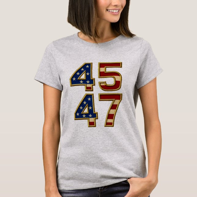 Golden Patriot Power - 45 och 47 feta USA T-Shirt (Framsida)