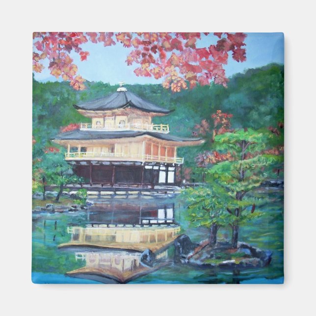 Golden Pavillion i Kyoto Magnet (Framsidan)