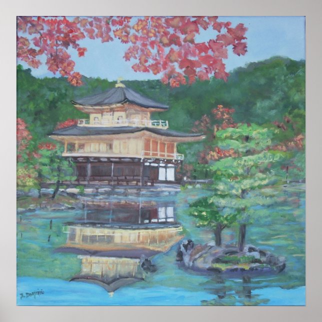 Golden Pavillion i Kyoto Poster (Framsidan)