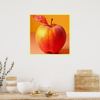 Golden Peach Perfection Design Poster