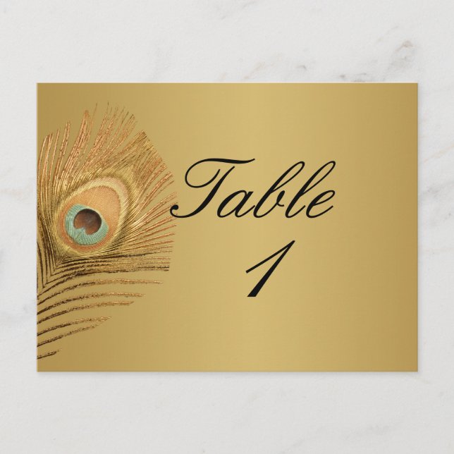 Golden Peacock Bordsnummer (Framsida)