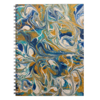 Golden Peacock Marble Notebook Anteckningsbok