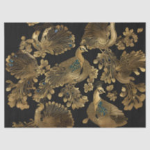 Golden Peacocks på Black