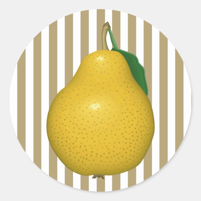 Golden Pear Stickers Runt Klistermärke (Framsida)