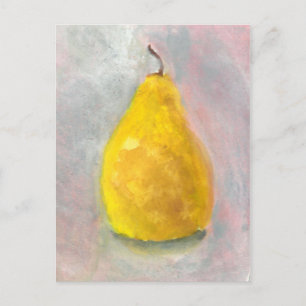 Golden Pear Stilla livets vattenfärg Vykort