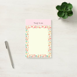 Golden Pears Collection Pink Post-it Block