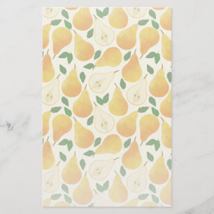 Golden Pears Mönster Brevpapper