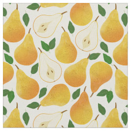 Golden Pears Mönster Tyg