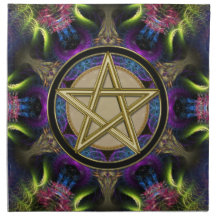 Golden Pentacle Magick Trasa Banners / Napkins
