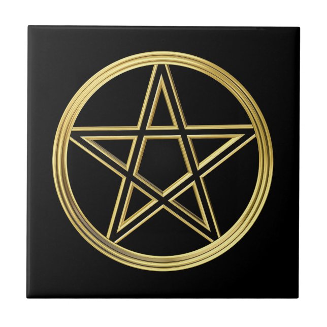 Golden pentagram kakelplatta (Framsidan)