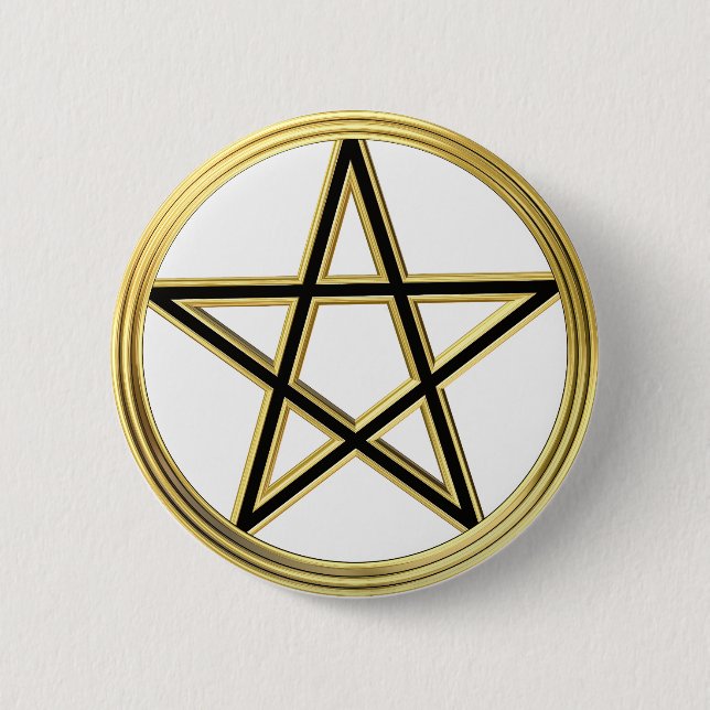 Golden pentagram knapp (Framsida)