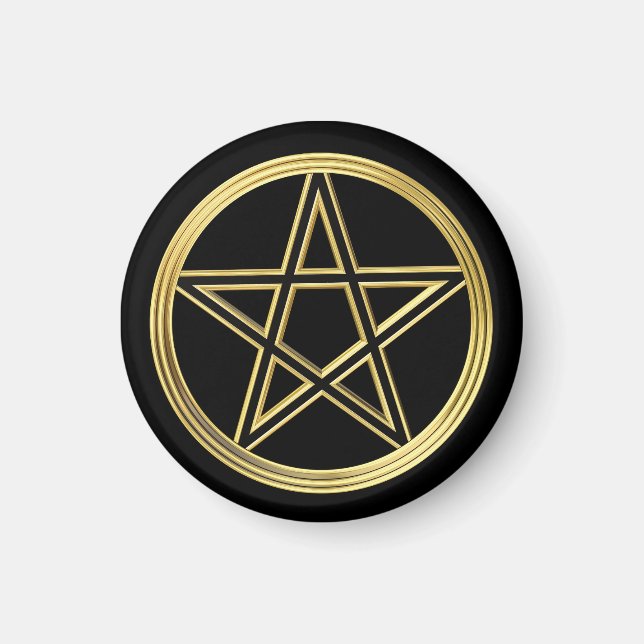 Golden pentagram magnet (Framsidan)