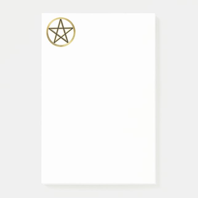 Golden pentagram post-it block (Framsida)