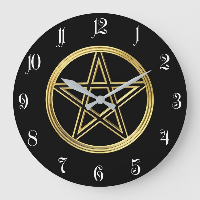 Golden pentagram stor klocka (Framsida)