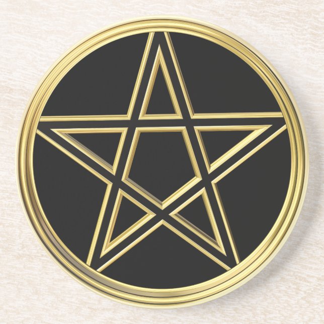 Golden pentagram underlägg sandsten (Framsidan)