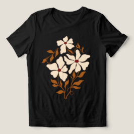 Golden Petal Dam Tröja Abstrakt Blommig T‑Shirt