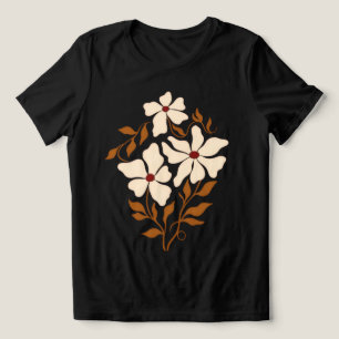 Golden Petal Dam Tröja Abstrakt Blommig T‑Shirt