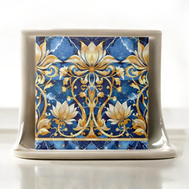 Golden Petal Design Kakelplatta (Skapare uppladdad)