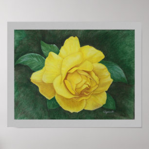 Golden Petals 11" x 14" Skriv ut Poster