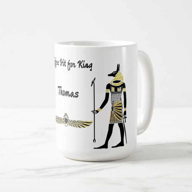 Golden Pharaoh's Blessing: Ancient Egyptian Art Kaffemugg (Framsida höger)