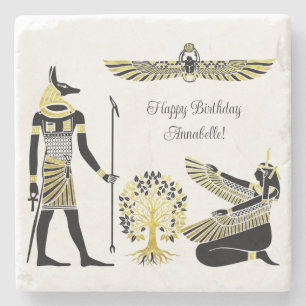 Golden Pharaoh's Blessing: Ancient Egyptian Art Stenunderlägg