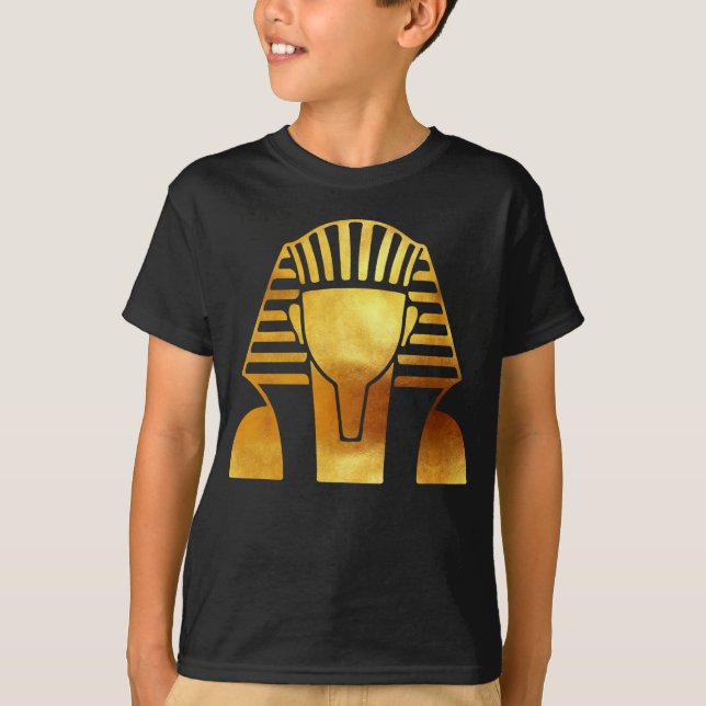 Golden Pharaoh's Legacy: Egyptian Mask T Shirt (Framsida)