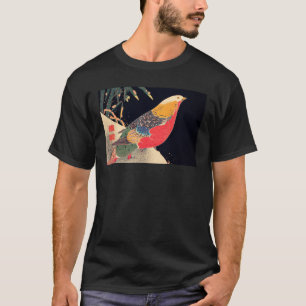 Golden Pheasant i Snö av Ito Jakuchu T Shirt
