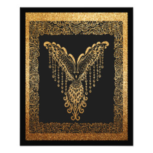 Golden Phoenix Elegance Fototryck