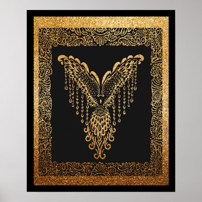 Golden Phoenix Elegance Poster (Framsidan)