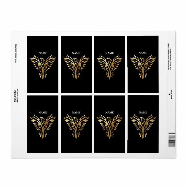 Golden phoenix, elegans fraktsedel (Helt Ark)