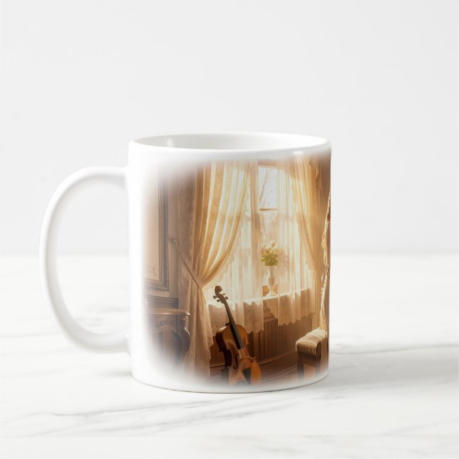 Golden Piano Room Romance Forever Mug Kaffemugg (Vänster)