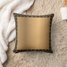 Golden Pillow med Black Trim Kudde