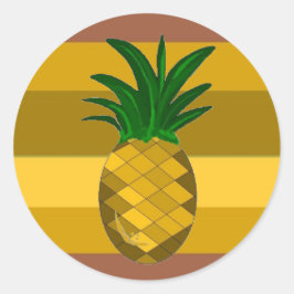 Golden Pineapple Runt Klistermärke