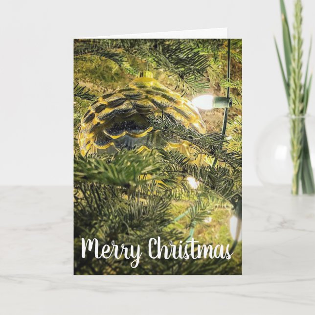 Golden Pinecone Helgkort (Framsida)